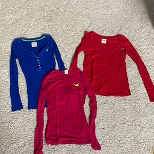 3 Hollister Long Sleeve Shirts